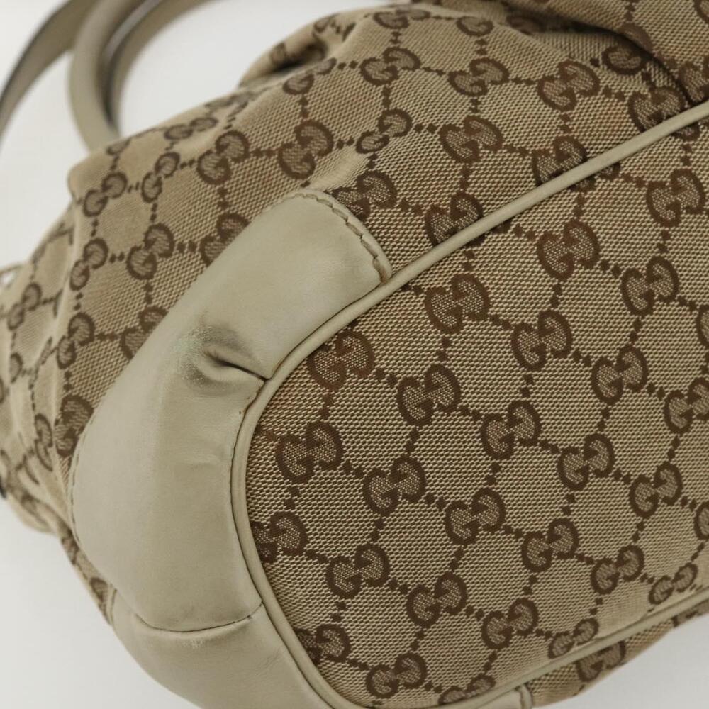 GUCCI GG Canvas Hand Bag 2way Beige Gold 247902 Auth 151442 - Picture 16 of 16